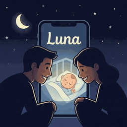 BabyMonitor Luna app icon — a crescent moon over a night-blue field